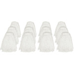 Genuine Joe Cut End Mophead - #24 - 4-ply, Cut Ends, Narrow Headband, Absorbent, Mildew Resistant - Rayon - Natural - 1.25 lb Product Image 