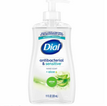 Dial Sensitive Skin Antibacterial Soap - Fresh, Aloe Scent - 11 fl oz - Pump Dispenser - Bacteria Remover - Hand, Skin Product Image 