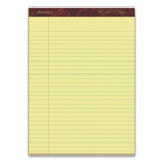 Ampad Gold Fibre Writing Pads, Wide/Legal Rule, 50 Canary-Yellow 8.5 x 11.75 Sheets, 4/Pack Product Image 
