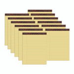 Ampad Gold Fibre Quality Writing Pads, Wide/Legal Rule, 50 Canary-Yellow 8.5 x 11.75 Sheets, Dozen Product Image 
