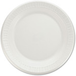 Dart Quiet Classic 9" Laminated Foam Plates - 9" Diameter - White - Foam Body Product Image 