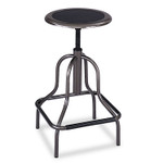 Safco Diesel Series High Base Stool with out Back - Leather Seat Material - (SAF6665) View Product Image