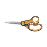 Westcott Titanium Bonded Non-Stick Scissors, 8" , Pointed, Gray/Yellow, Pack Of 2 - 8" Cutting Length - (ACM16550) View Product Image