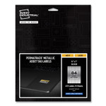 Avery PermaTrack Metallic Asset Tag Labels, Laser Printers, 0.5 x 1, Silver, 84/Sheet, 8 Sheets/Pack (AVE60519) View Product Image