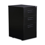 Alera File Pedestal, Left or Right, 3-Drawers: Box/Box/File, Legal/Letter, Black, 14.96" x 19.29" x 27.75" (ALEPABBFBL) View Product Image