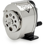 X-Acto KS Manual Pencil Sharpener - Metal, Steel - Chrome, Black, Silver Product Image 