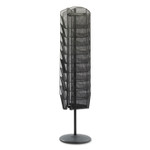 Safco Onyx Mesh Rotating Magazine Display, 30 Compartments, 16.5w x 16.5d x 66h, Black View Product Image
