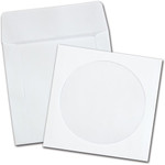 Quality Park Paper CD/DVD Sleeves - CD/DVD - 5" Width x 4 7/8" Length - 24 lb - White - Wove Product Image 