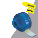 Redi-Tag Arrow Message Page Flags in Dispenser, "Notarize", Yellow, 120 Flags/Dispenser (RTG60435) View Product Image