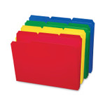 Smead Top Tab Poly Colored File Folders, 1/3-Cut Tabs: Assorted, Letter Size, 0.75" Expansion, Assorted Colors, 24/Box (SMD10500) View Product Image