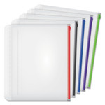 Cardinal Expanding Zipper Binder Pocket, 8.5 x 11, Assorted Colors, 5/Pack (CRD14650) View Product Image
