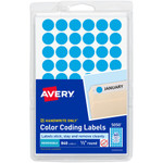 Avery Dot Stickers, 1/2" Diameter, Light Blue, 840 Total (5050) - 1/2" Diameter - Removable Adhesive - Round - Matte - Light Blue Product Image 