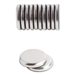 U Brands High Energy Magnets, Circle, Silver, 1.25" Diameter, 12/Pack (UBR2911U0012) View Product Image