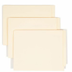 Smead Straight Tab Cut Letter Recycled End Tab File Folder - 8 1/2" x 11" - 3/4" Expansion - 11 pt. - 1 Plys - Manila Product Image 