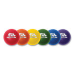 Champion Sports Rhino Skin Dodge Ball Set, 6" Diameter, Assorted Colors, 6/Set View Product Image