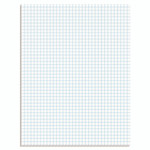 Ampad Quadrille Pads, Quadrille Rule (4 sq/in), 50 White (Heavyweight 20 lb Bond) 8.5 x 11 Sheets View Product Image
