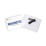 C-Line Magnetic Name Badge Holder Kit, Horizontal, 4w x 3h, Clear, 20/Box (CLI92943) View Product Image