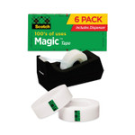Scotch Magic Tape Desktop Dispenser Value Pack, 1" Core, 0.75" x 83.33 ft, Clear, 6/Pack (MMM810K6C38) View Product Image
