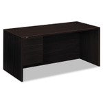 HON 10500 Series "L" Workstation Left Pedestal Desk, 66" x 30" x 29.5", Mahogany View Product Image