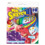 Mr. Sketch Scented Stix Watercolor Marker Set, Fine Bullet Tip, Assorted Colors, 10/Set View Product Image