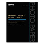 Epson Professional Media Metallic Luster Photo Paper, 10.5 mil, 8.5 x 11, White, 25/Pack (EPSS045596) View Product Image