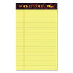 TOPS Docket Gold Ruled Perforated Pads, Narrow Rule, 50 Canary-Yellow 5 x 8 Sheets, 12/Pack View Product Image
