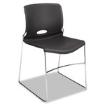 HON Olson Stacker High Density Chair, Supports Up to 300 lb, 17.75" Seat Height, Lava Seat, Lava Back, Chrome Base, 4/Carton View Product Image