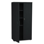 Iceberg Rough n Ready Storage Cabinet, Three-Shelf, 33w x 18d x 66h, Black View Product Image