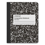 Universal Composition Book, Wide/Legal Rule, Black Marble Cover, (100) 9.75 x 7.5 Sheets UNV20930 View Product Image