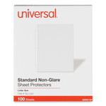 Universal Standard Sheet Protector, Standard, 8.5 x 11, Clear, Non-Glare, 100/Box (UNV21121) View Product Image