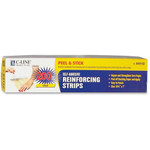 C-Line Self-Adhesive Reinforcing Strips - 10.8" Height x 1" Width - Clear - Plastic Product Image 