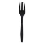 Boardwalk Heavyweight Wrapped Polypropylene Cutlery, Fork, Black, 1,000/Carton View Product Image