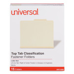 Universal Six-Section Classification Folders, 2" Expansion, 2 Dividers, 6 Fasteners, Letter Size, Manila Exterior, 15/Box (UNV10300) View Product Image