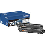 Brother TN221 Original Standard Yield Laser Toner Cartridge - Twin-pack - Black - 2 / Box Product Image 