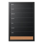 MasterVision Black/White Message Board Set: (1) Bulletin, (1) Bulletin/Chalk Planner, (1) Bulletin/Dry Erase, Assorted Sizes, Black Frames View Product Image