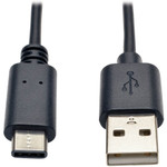 Tripp Lite series USB Type-A Male to USB-C Hi-speed Cable - 6 ft USB Data Transfer Cable - First End: 1 x USB 2.0 Type A - Male - Second End: 1 x USB 2.0 Type C - Male Product Image 