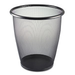 Safco Onyx Round Mesh Wastebaskets, 5 gal, Steel Mesh, Black View Product Image
