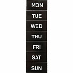 MasterVision Magnetic Weekday Calendar Characters - Skill Learning: Name of Days - Magnetic - 1" Height x 2" Width - Black Product Image 
