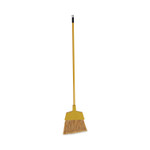 Boardwalk Corn Fiber Angled-Head Lobby Brooms, 55" Handle, Yellow, 12/Carton (BWKBRMAXIL) View Product Image