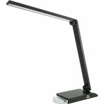Lorell 8-watt SMD LED Task Light - 8 W LED Bulb - USB Charging, Dimmable - Aluminum, Plastic - Desk Mountable - Black Product Image 
