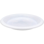 Genuine Joe Plastic Plates, Reusable/Disposable, 10-1/4", 500/CT, White (GJO10323CT) View Product Image