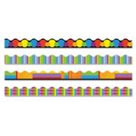 TREND Terrific Trimmers Variety Set Board Trim, Assorted Color Basics, 2.25" x 39", Assorted Colors, 48/Set View Product Image