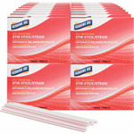 Genuine Joe 5-1/2" Plastic Stir Stick/Straws - 5.5" Length - Plastic - White - 1000/Box Product Image 