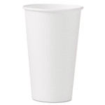 SOLO Single-Sided Poly Paper Hot  Cups, 16 oz, White, 50 Sleeve, 20 Sleeves/Carton (SCC316W) View Product Image
