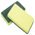 AbilityOne 7920015664130, SKILCRAFT Cellulose Scrubber Sponge, 3.25 x 6.25, 0.75" Thick, Yellow/Green, 3/Pack View Product Image