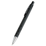 AbilityOne 7520013527309 SKILCRAFT Rubberized Ballpoint Pen, Retractable, Fine 0.7 mm, Black Ink, Black Barrel, Dozen (NSN3527309) View Product Image