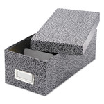 Oxford Reinforced Board Card File, Lift-Off Cover, Holds 1,200 3 x 5 Cards, 5.13 x 11 x 3.63, Black/White View Product Image