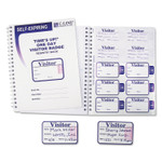C-Line Time's Up Self-Expiring Visitor Badges with Registry Log, 3 x 2, White, 150 Badges/Box (CLI97009) View Product Image