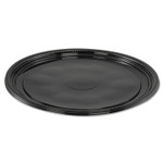 WNA Caterline Casuals Thermoformed Platters, 12" Diameter, Black. Plastic, 25/Carton View Product Image