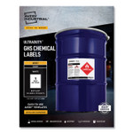 Avery UltraDuty GHS Chemical Waterproof and UV Resistant Labels, 8.5 x 11, White, 50/Box (AVE60501) View Product Image